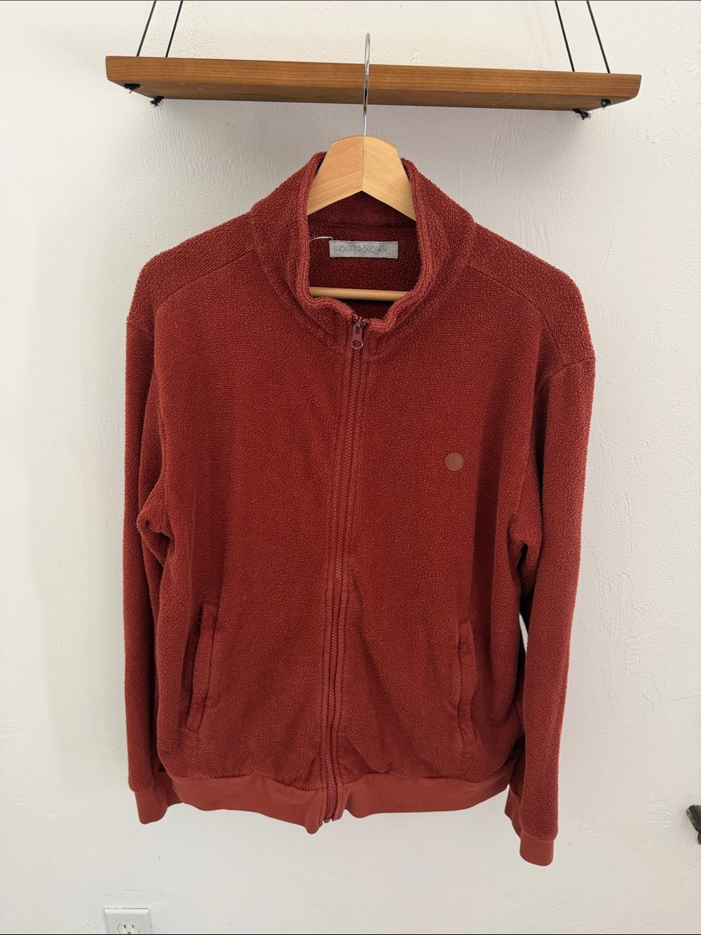 Outerknown Men's Zip-Up High Tide Sweatshirt - Rust Red